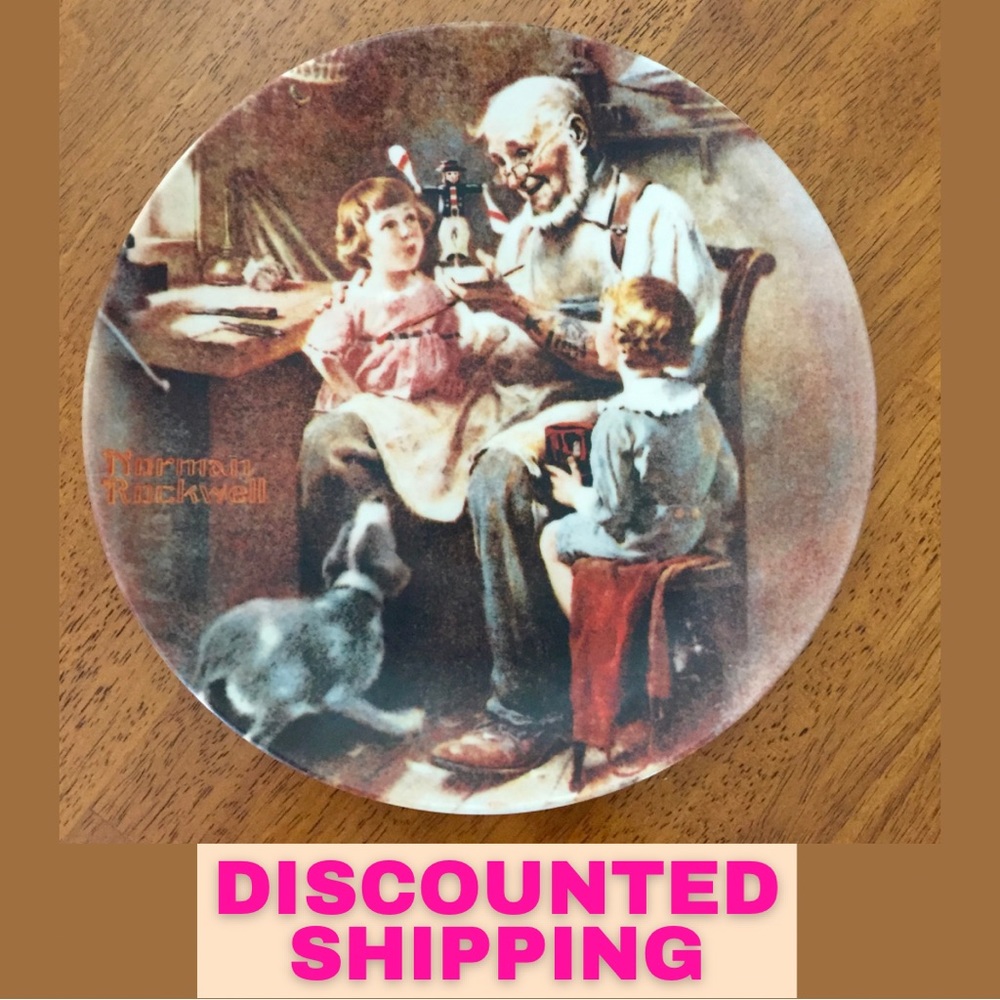 Norman Rockwell THE TOY MAKER Collector Plate 1977 Knowles Collectible Plate EUC